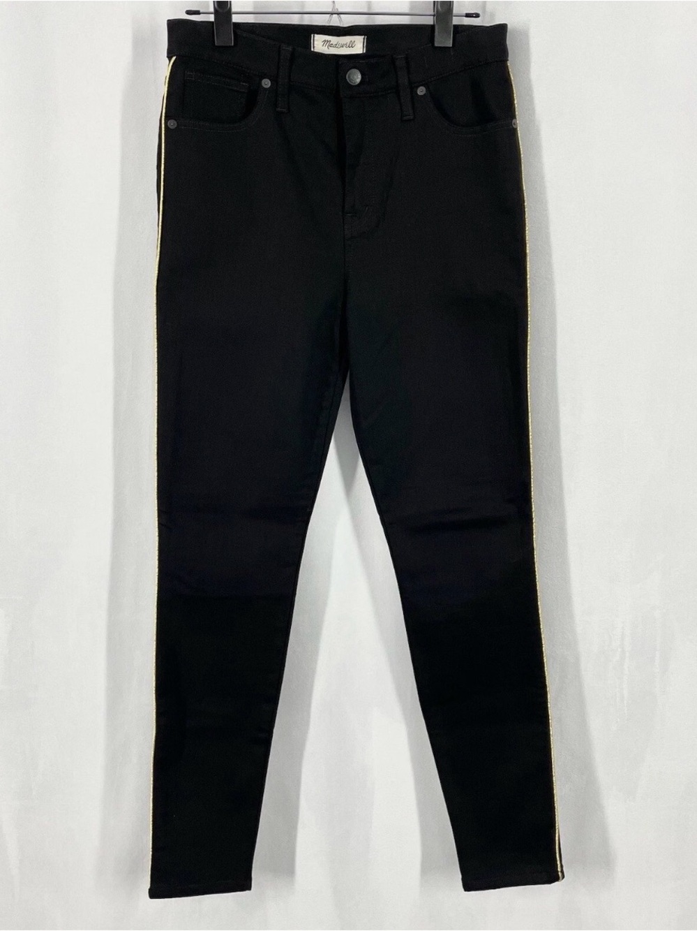 Madewell 10” High Rise Women’s Slim Ankle Jeans with Gold Side Stripe Size 29T
